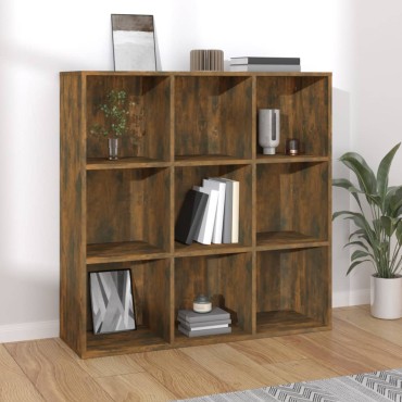 vidaXL Βιβλιοθήκη Καπνιστή Δρυς 98x29x97,5cm 1 τεμ.