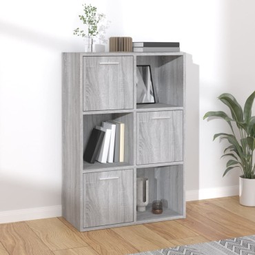 vidaXL Ντουλάπι Αποθήκευσης Γκρι Sonoma 60x29,5x90cm 1 τεμ.