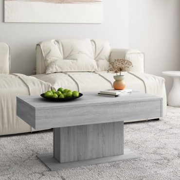 vidaXL Τραπεζάκι Σαλονιού Γκρι Sonoma 96x50x45cm Επεξεργασμένο Ξύλο 1 τεμ.