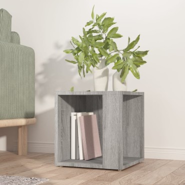 vidaXL Τραπέζι Βοηθητικό Γκρι Sonoma 33x33x34,5cm Επεξεργασμένο Ξύλο