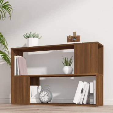 vidaXL Βιβλιοθήκη Καφέ Δρυς 100x24x63cm από Επεξεργασμένο Ξύλο 1 τεμ.