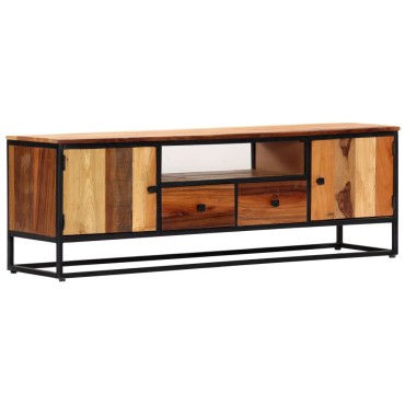 vidaXL Έπιπλο Τηλεόρασης 120x30x40cm Μασίφ Ανακυκλωμένο Ξύλο + Ατσάλι