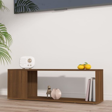 vidaXL Έπιπλο Τηλεόρασης Καφέ Δρυς 100x24x32cm Επεξεργασμένο Ξύλο
