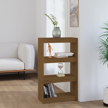 vidaXL Βιβλιοθήκη/Διαχωριστικό Χώρου Μελί 60x30x103,5cm Ξύλο Πεύκου 1 τεμ.