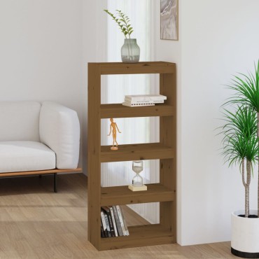 vidaXL Βιβλιοθήκη/Διαχωριστικό Χώρου Μελί 60x30x135,5cm Ξύλο Πεύκου 1 τεμ.