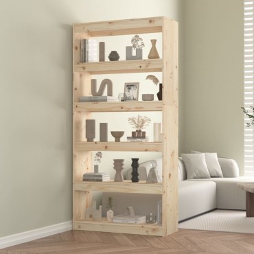 vidaXL Βιβλιοθήκη/Διαχωριστικό Χώρου 80x30x167,4cm Μασίφ Ξύλο Πεύκου 1 τεμ.