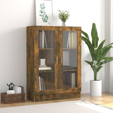 vidaXL Βιτρίνα Καπνιστή Δρυς 82,5x30,5x115cm από Επεξεργασμένο Ξύλο 1 τεμ.