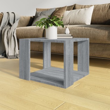 vidaXL Τραπεζάκι Σαλονιού Γκρι Sonoma 40x40x30cm Επεξεργασμένο Ξύλο 1 τεμ.