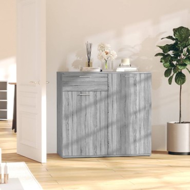 vidaXL Ντουλάπι Γκρι Sonoma 80x36x75cm από Επεξεργασμένο Ξύλο 1 τεμ.