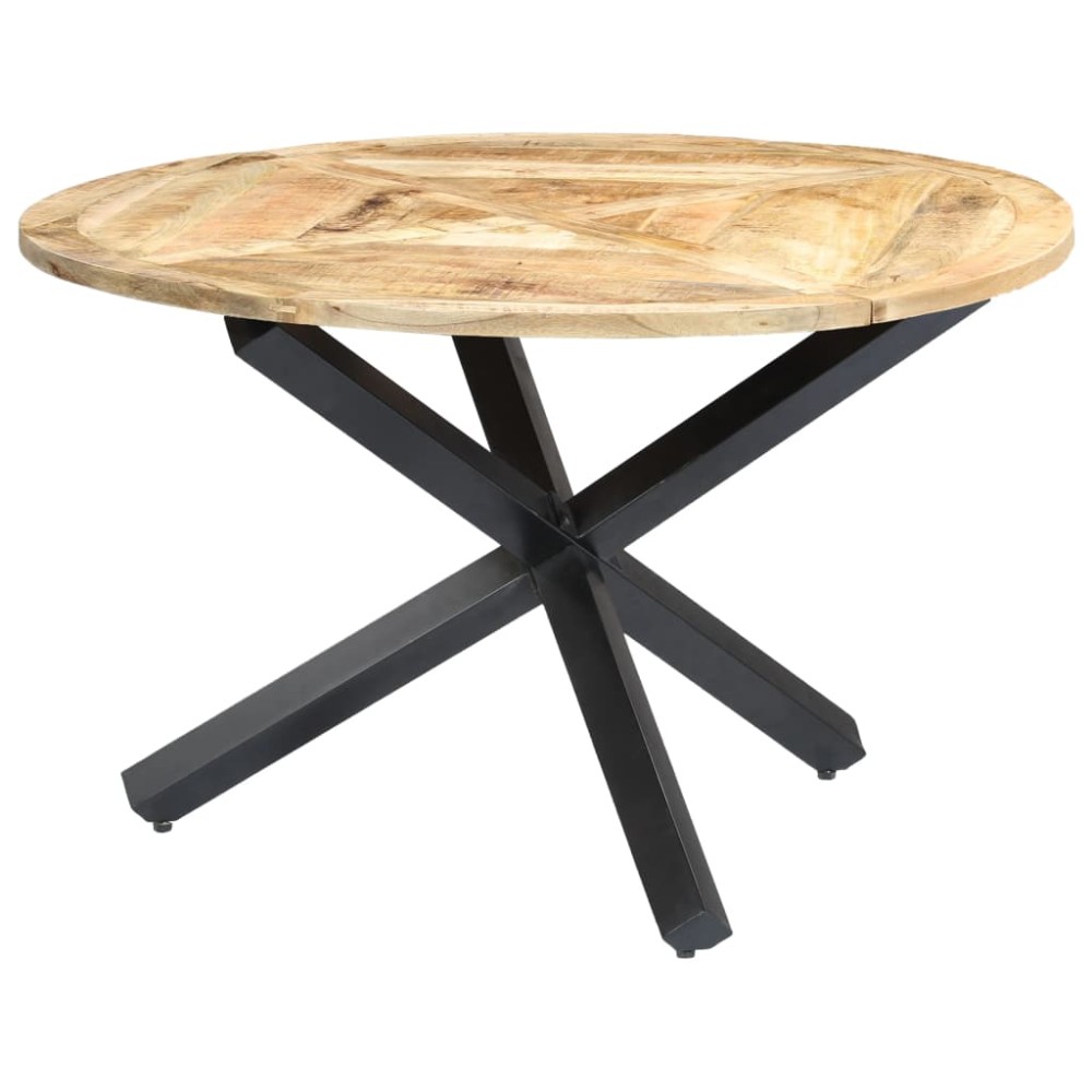 vidaXL Τραπεζαρία Στρογγυλή 120x76cm από Μασίφ Ξύλο Μάνγκο 1 τεμ.