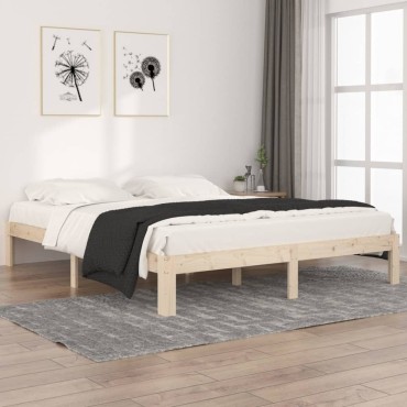 vidaXL Πλαίσιο Κρεβατιού 160 x 200 εκ. από Μασίφ Ξύλο Πεύκου