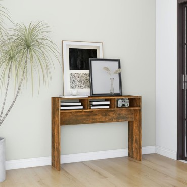 vidaXL Τραπέζι Κονσόλα Καπνιστή Δρυς 105x30x80cm Επεξεργασμένο Ξύλο 1 τεμ.
