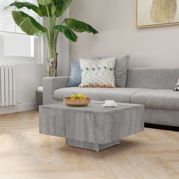 vidaXL Τραπεζάκι Σαλονιού Γκρι Sonoma 60x60x31,5cm από Επεξεργ. Ξύλο 1 τεμ.