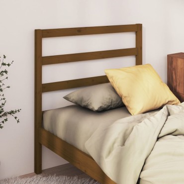 vidaXL Κεφαλάρι Κρεβατιού Μελί 81x4x100cm από Μασίφ Ξύλο Πεύκου 1 τεμ.