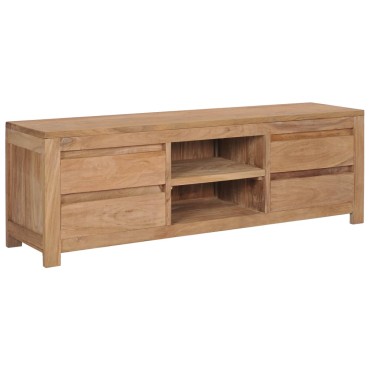 vidaXL Έπιπλο Τηλεόρασης 115x30x40cm από Μασίφ Ξύλο Teak