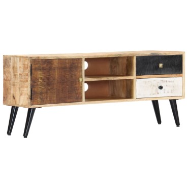 vidaXL Έπιπλο Τηλεόρασης 115x30x47cm από Μασίφ Ξύλο Μάνγκο