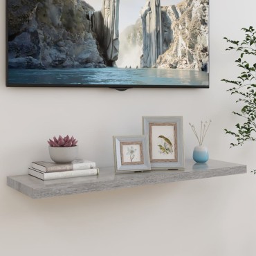 vidaXL Ράφι Τοίχου Γκρι Σκυροδέματος 90x23,5x3,8cm από MDF 1 τεμ.