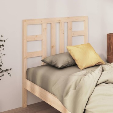 vidaXL Κεφαλάρι Κρεβατιού 81x4x100cm από Μασίφ Ξύλο Πεύκου 1 τεμ.
