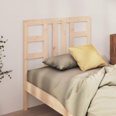 vidaXL Κεφαλάρι Κρεβατιού 106x4x100cm από Μασίφ Ξύλο Πεύκου 1 τεμ.