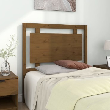 vidaXL Κεφαλάρι Κρεβατιού Μελί 95,5x4x100cm από Μασίφ Ξύλο Πεύκου 1 τεμ.