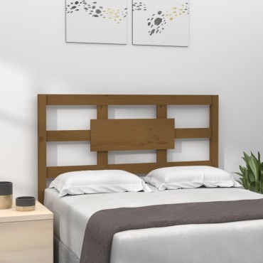 vidaXL Κεφαλάρι Κρεβατιού Μελί 105,5x4x100cm Μασίφ Ξύλο Πεύκου 1 τεμ.