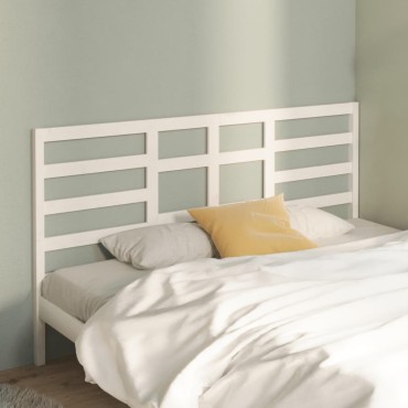 vidaXL Κεφαλάρι Κρεβατιού Λευκό 186x4x104cm Μασίφ Ξύλο Πεύκου 1 τεμ.