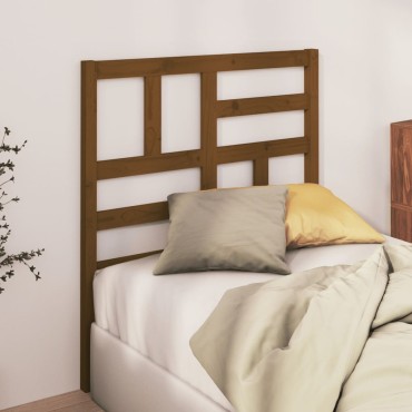 vidaXL Κεφαλάρι κρεβατιού Καφέ 96x4x104cm από Μασίφ Ξύλο Πεύκου 1 τεμ.