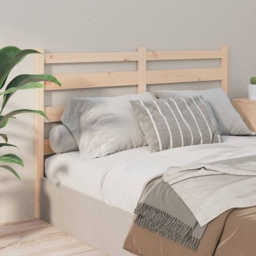 vidaXL Κεφαλάρι Κρεβατιού 126x4x100cm από Μασίφ Ξύλο Πεύκου 1 τεμ.