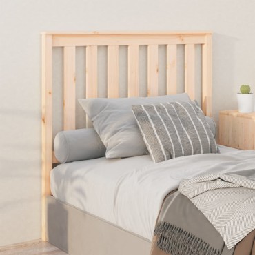 vidaXL Κεφαλάρι Κρεβατιού 106x6x101cm από Μασίφ Ξύλο Πεύκου 1 τεμ.