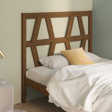 vidaXL Κεφαλάρι Κρεβατιού Μελί 81x4x100cm από Μασίφ Ξύλο Πεύκου 1 τεμ.