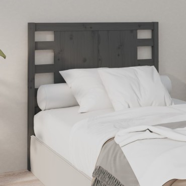 vidaXL Κεφαλάρι Γκρι 106x4x100cm από Μασίφ Ξύλο Πεύκου 1 τεμ.