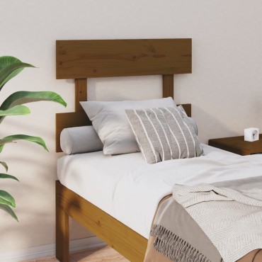 vidaXL Κεφαλάρι Κρεβατιού Μελί 78,5x3x81cm από Μασίφ Ξύλο Πεύκου 1 τεμ.