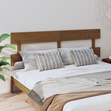 vidaXL Κεφαλάρι Κρεβατιού Μελί 184x3x81cm από Μασίφ Ξύλο Πεύκου 1 τεμ.
