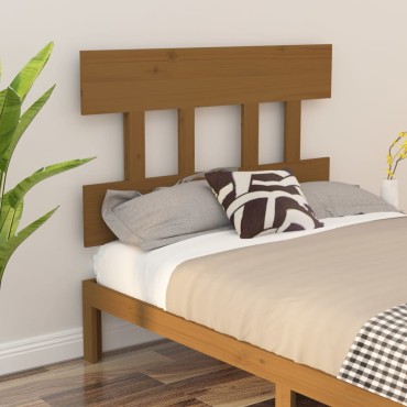 vidaXL Κεφαλάρι Κρεβατιού Μελί 103,5x3x81cm Μασίφ Ξύλο Πεύκου 1 τεμ.