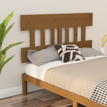 vidaXL Κεφαλάρι Κρεβατιού Μελί 138,5x3x81cm από Μασίφ Ξύλο Πεύκου 1 τεμ.