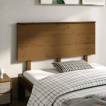 vidaXL Κεφαλάρι Κρεβατιού Μελί 139x6x82,5cm από Μασίφ Ξύλο Πεύκου 1 τεμ.