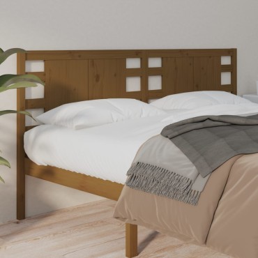 vidaXL Κεφαλάρι Κρεβατιού Μελί 186x4x100cm από Μασίφ Ξύλο Πεύκου 1 τεμ.