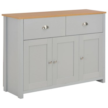vidaXL Μπουφές Γκρι 112x35x81cm 1 τεμ.