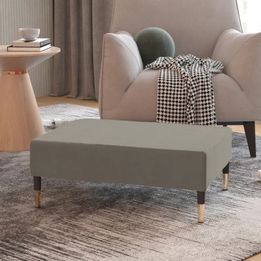 vidaXL Υποπόδιο Ανοιχτό Γκρι 78x56x32 Βελούδινο 78x56x32cm 1 τεμ.