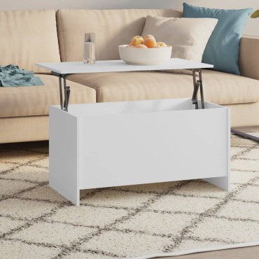 vidaXL Τραπεζάκι Σαλονιού Λευκό 102x55,5x52,5cm Επεξεργασμένο Ξύλο 1 τεμ.