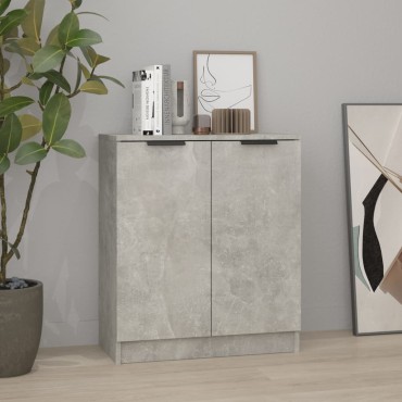 vidaXL Ντουλάπι Γκρι Σκυροδέματος 60x30x70cm Επεξεργασμένο Ξύλο 1 τεμ.