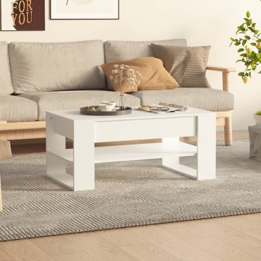 vidaXL Τραπεζάκι Σαλονιού Λευκό 102x55x45cm από Επεξεργ. Ξύλο 1 τεμ.