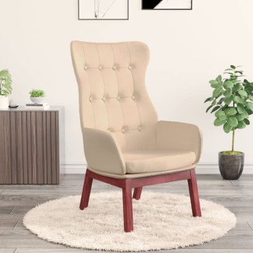 vidaXL Πολυθρόνα Relax Κρεμ Υφασμάτινη 70x77x94cm 1 τεμ.