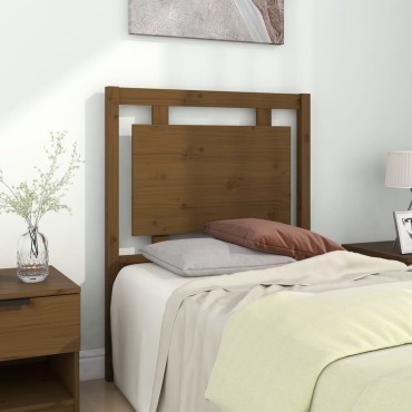 vidaXL Κεφαλάρι Κρεβατιού Μελί 80,5x4x100cm από Μασίφ Ξύλο Πεύκου 1 τεμ.
