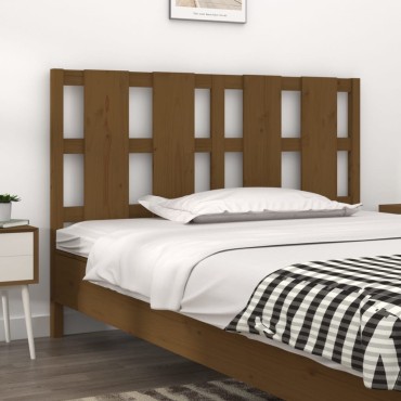 vidaXL Κεφαλάρι Κρεβατιού Μελί 140,5x4x100cm Μασίφ Ξύλο Πεύκου 1 τεμ.
