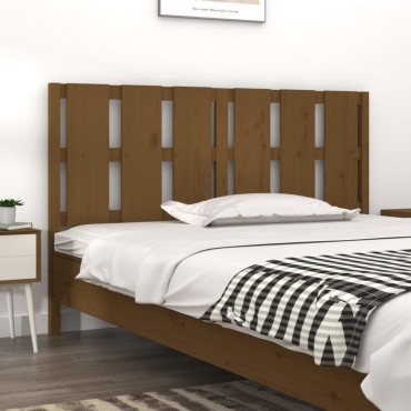 vidaXL Κεφαλάρι Κρεβατιού Μελί 155,5x4x100cm Μασίφ Ξύλο Πεύκου 1 τεμ.