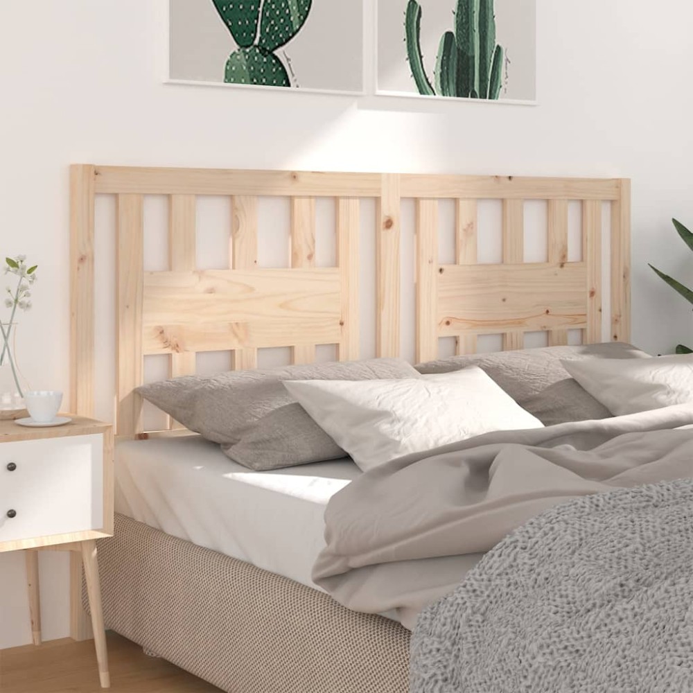 vidaXL Κεφαλάρι Κρεβατιού 141x4x100cm από Μασίφ Ξύλο Πεύκου 1 τεμ.