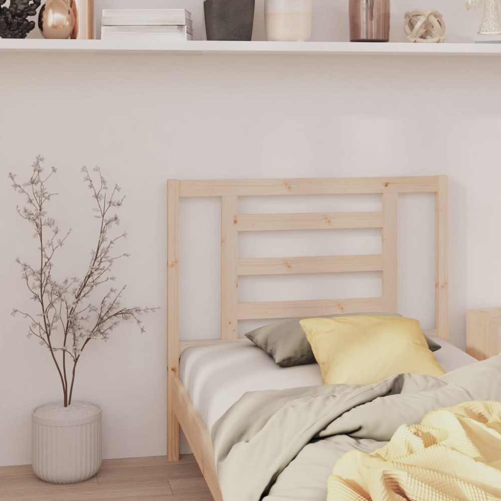 vidaXL Κεφαλάρι Κρεβατιού 96x4x100cm από Μασίφ Ξύλο Πεύκου 1 τεμ.
