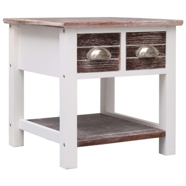 vidaXL Τραπέζι Βοηθητικό Καφέ 40x40x40cm από Ξύλο Παυλώνιας 1 τεμ.