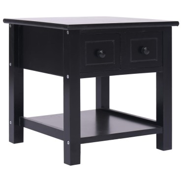 vidaXL Τραπέζι Βοηθητικό Μαύρο 40x40x40cm από Ξύλο Παυλώνιας 1 τεμ.